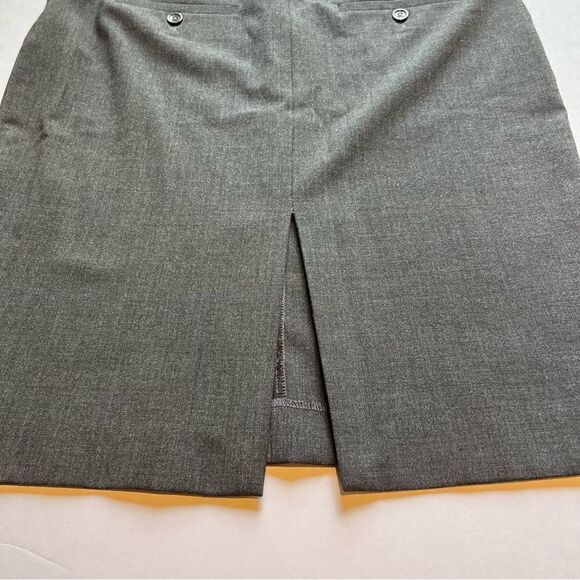 Body by Victoria The Christie Fit Skirt Gray Size 6 Pencil Front zip & Button - Picture 5 of 7